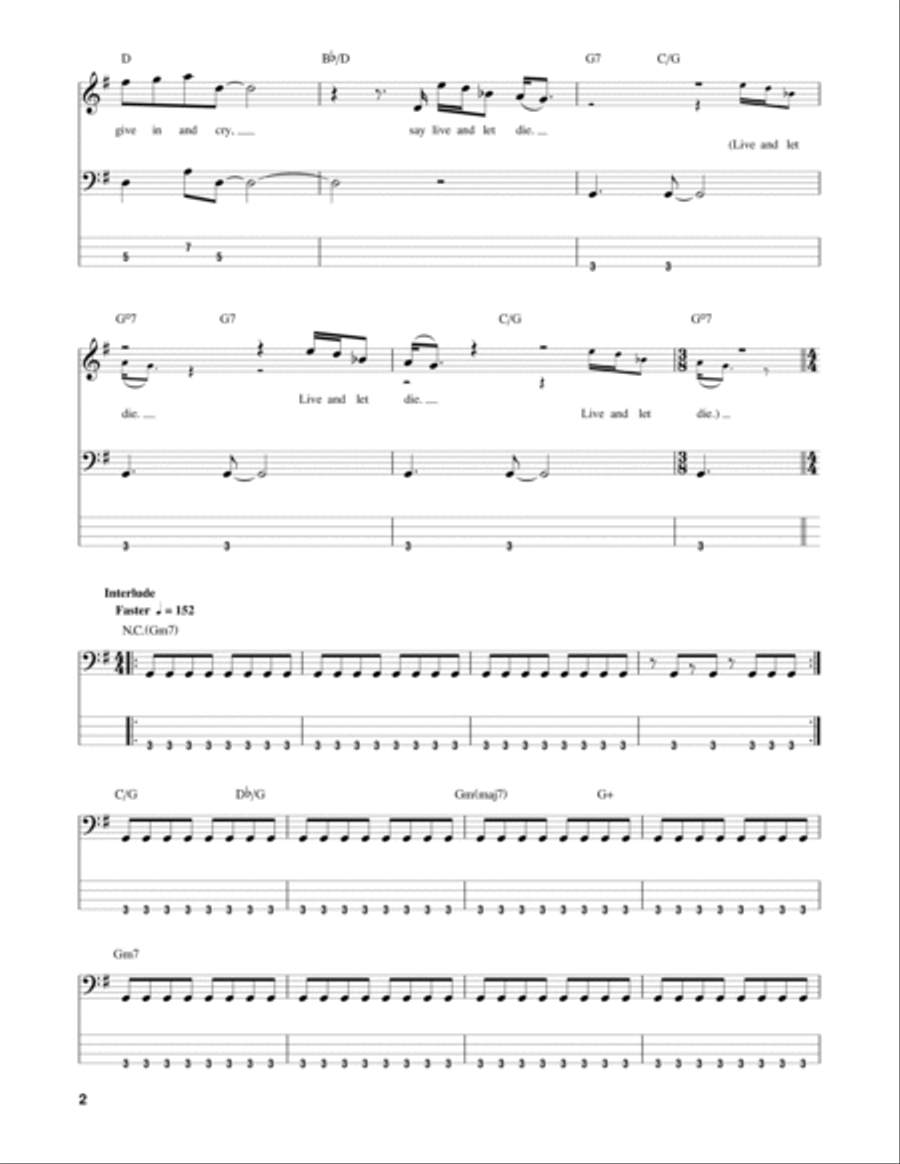 Live And Let Die Live And Let Die Guitar Tablature scores gallery preview page 2
