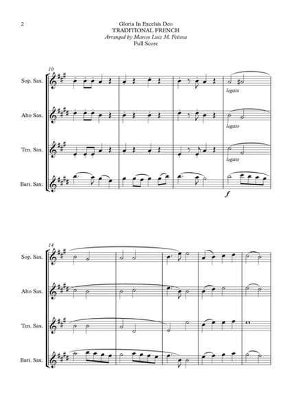 Christmas Song Collection (for Saxophone Quartet SET 1) - BOOK TWO image number null