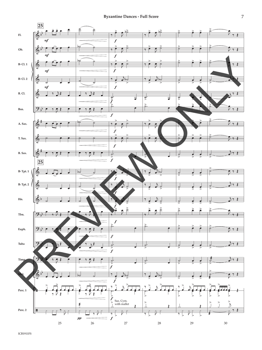 Byzantine Dances Concert Band scores gallery preview page 8