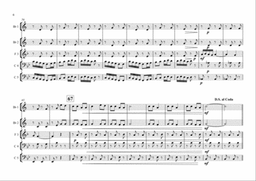 Stop The Cavalry Brass Ensemble scores gallery preview page 6