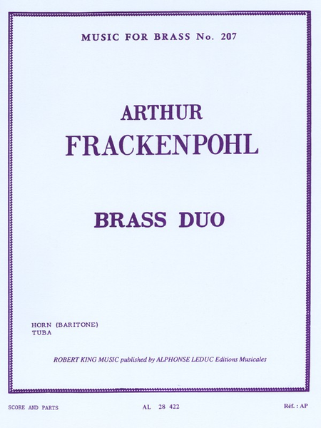 Brass Duo - Horn And Tuba (Cor Et Tuba)