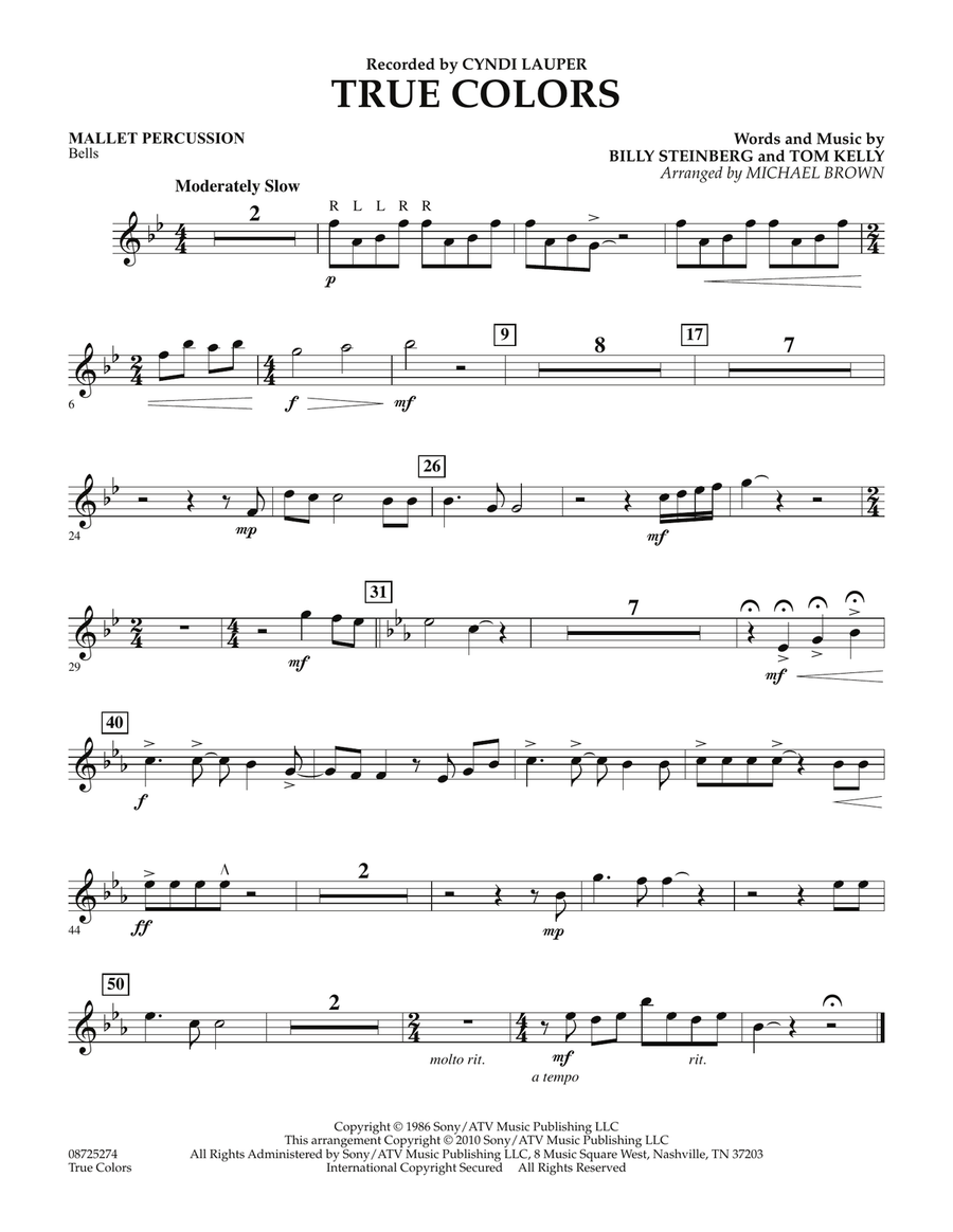 True Colors - Mallet Percussion Concert Band scores gallery preview page 1
