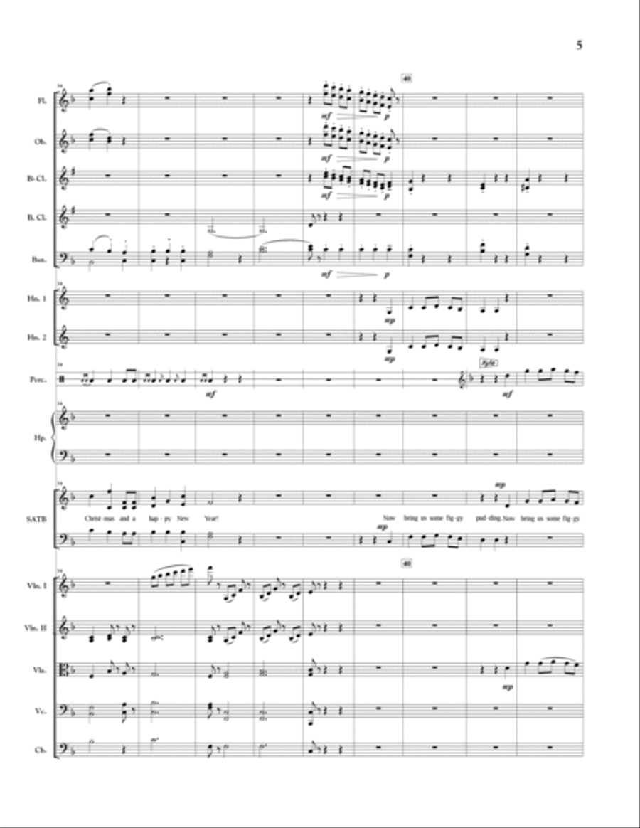 We Wish You a Merry Christmas - Full Score Choir scores gallery preview page 5