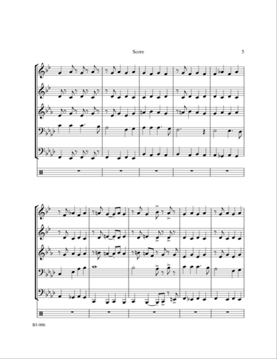 Battle Cry of Freedom- brass quintet Brass Quintet scores gallery preview page 5