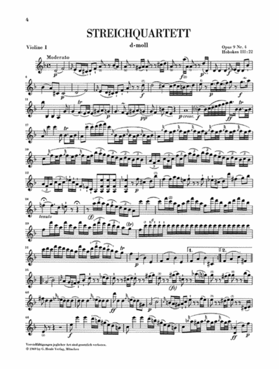 String Quartets – Volume II Op. 9