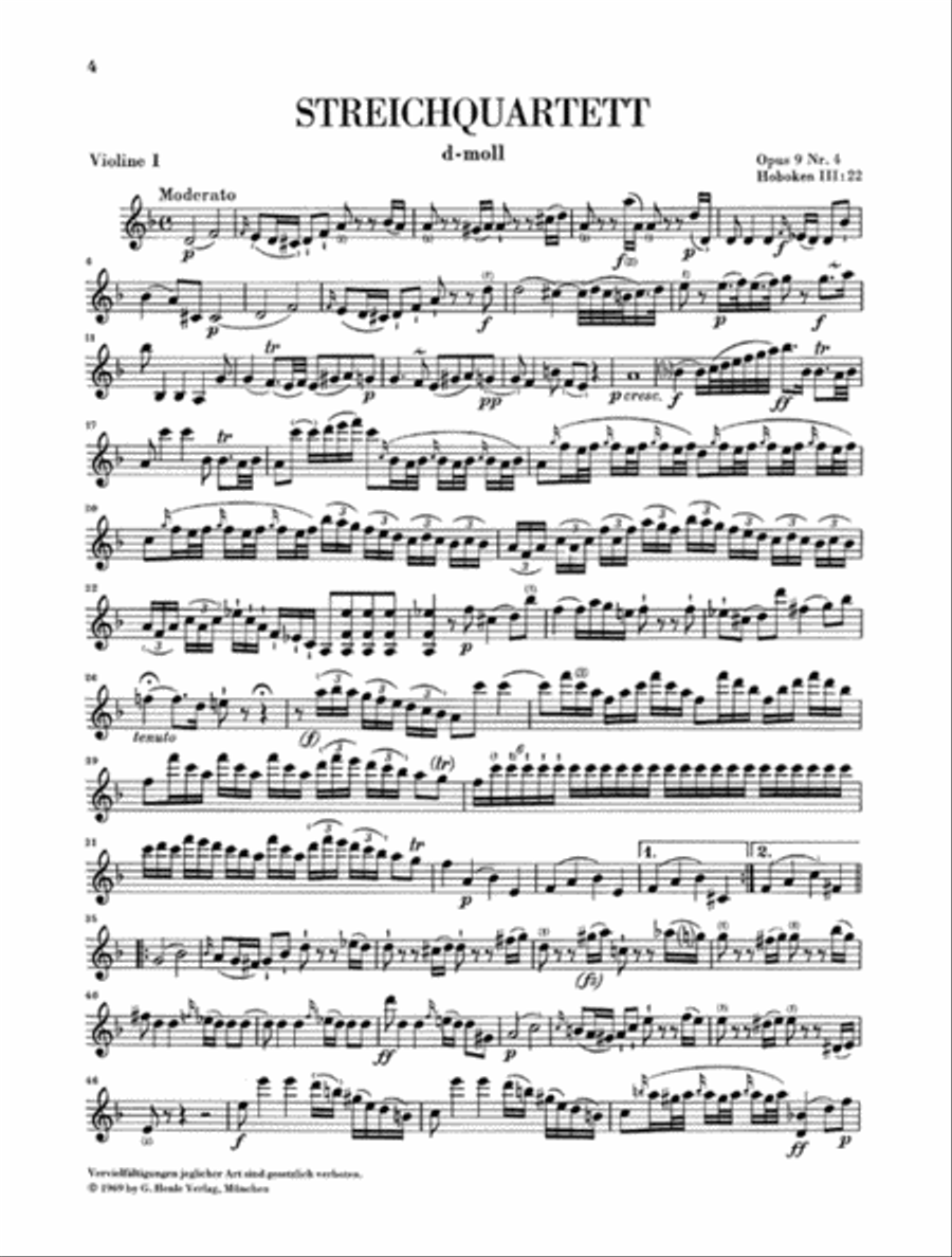 String Quartets – Volume II Op. 9 String Quartet scores gallery preview page 3