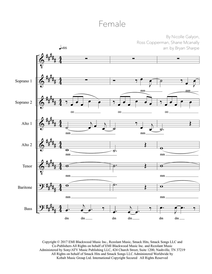 Female Female 4-Part scores gallery preview page 1