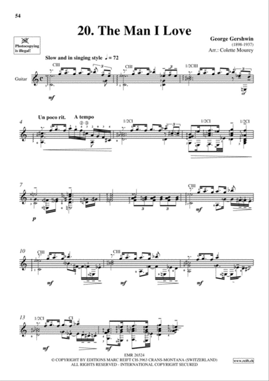 Gershwin 20 Greatest Hits Guitar scores gallery preview page 22