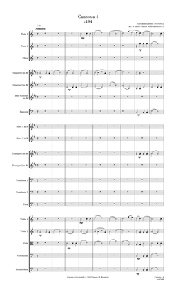 Canzon a 4 by Giovanni Gabrieli for full community orchestra