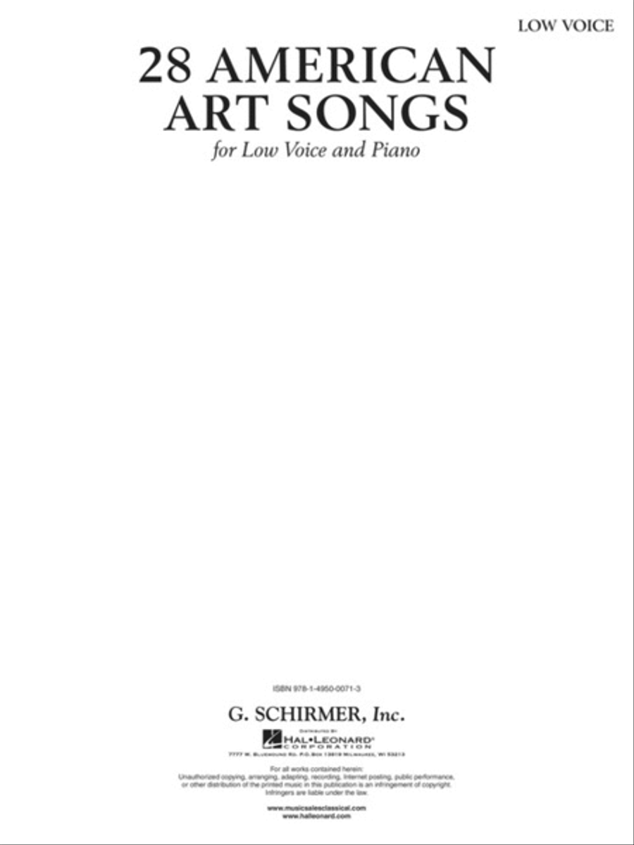 28 American Art Songs Low Voice scores gallery preview page 3