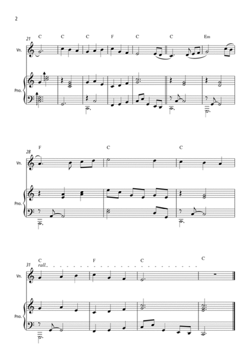 The First Noel (Violin and Piano, with Chord Chart and without Bowing) image number null
