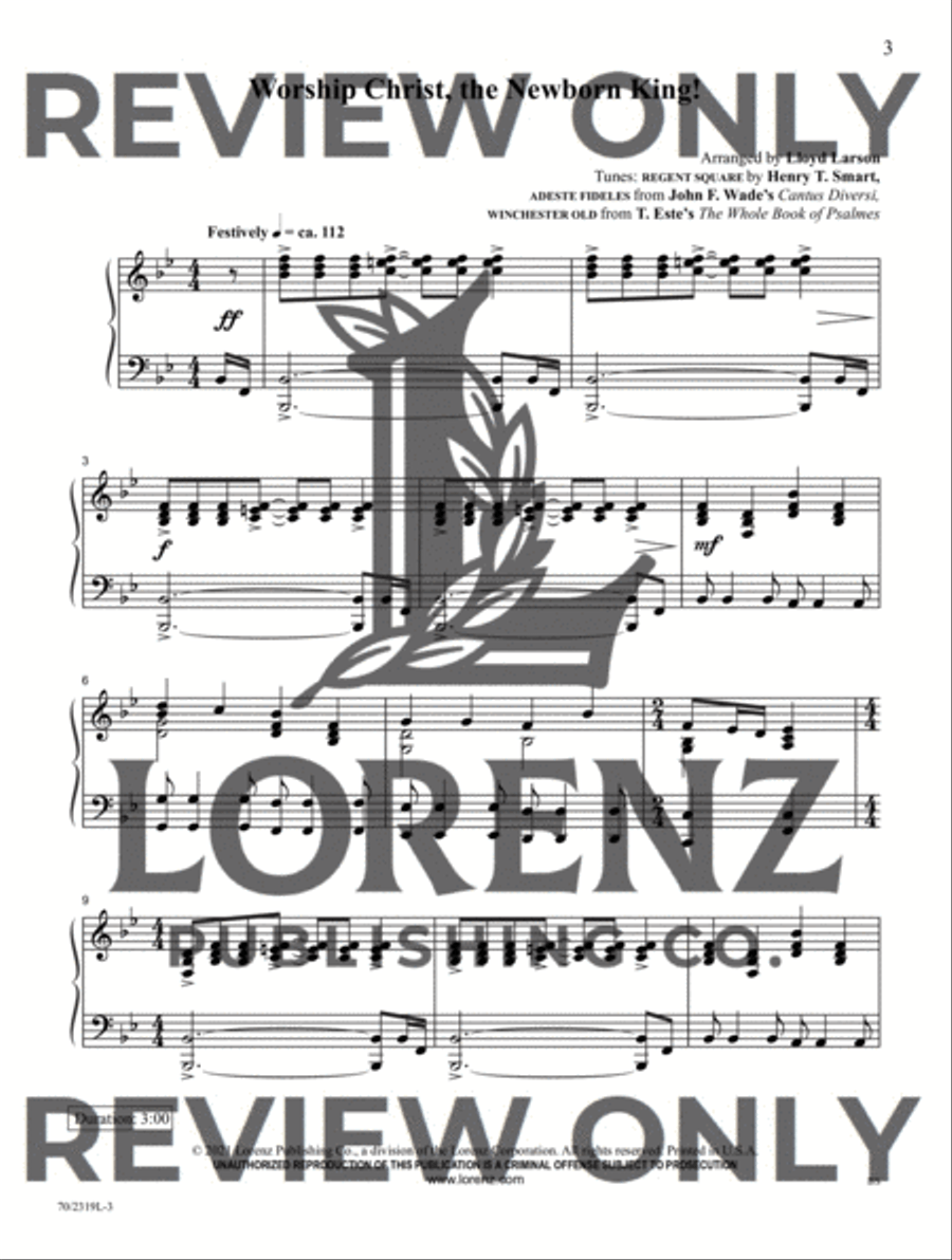 Rejoice, the King Is Born! Piano Solo scores gallery preview page 4