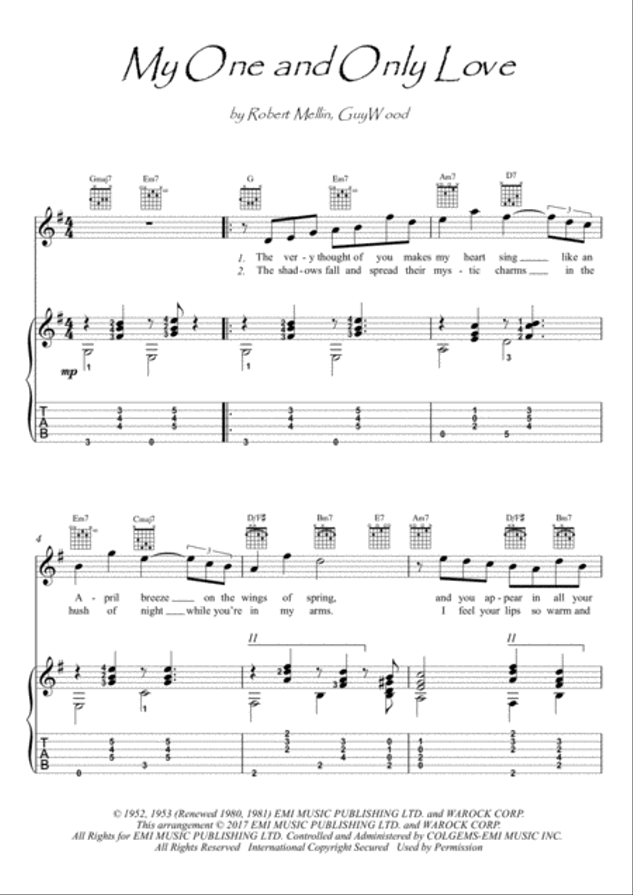 My One And Only Love String Duet scores gallery preview page 1
