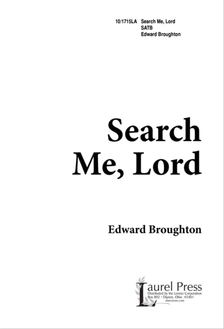 Search Me, Lord Search Me, Lord 4-Part scores gallery preview page 1