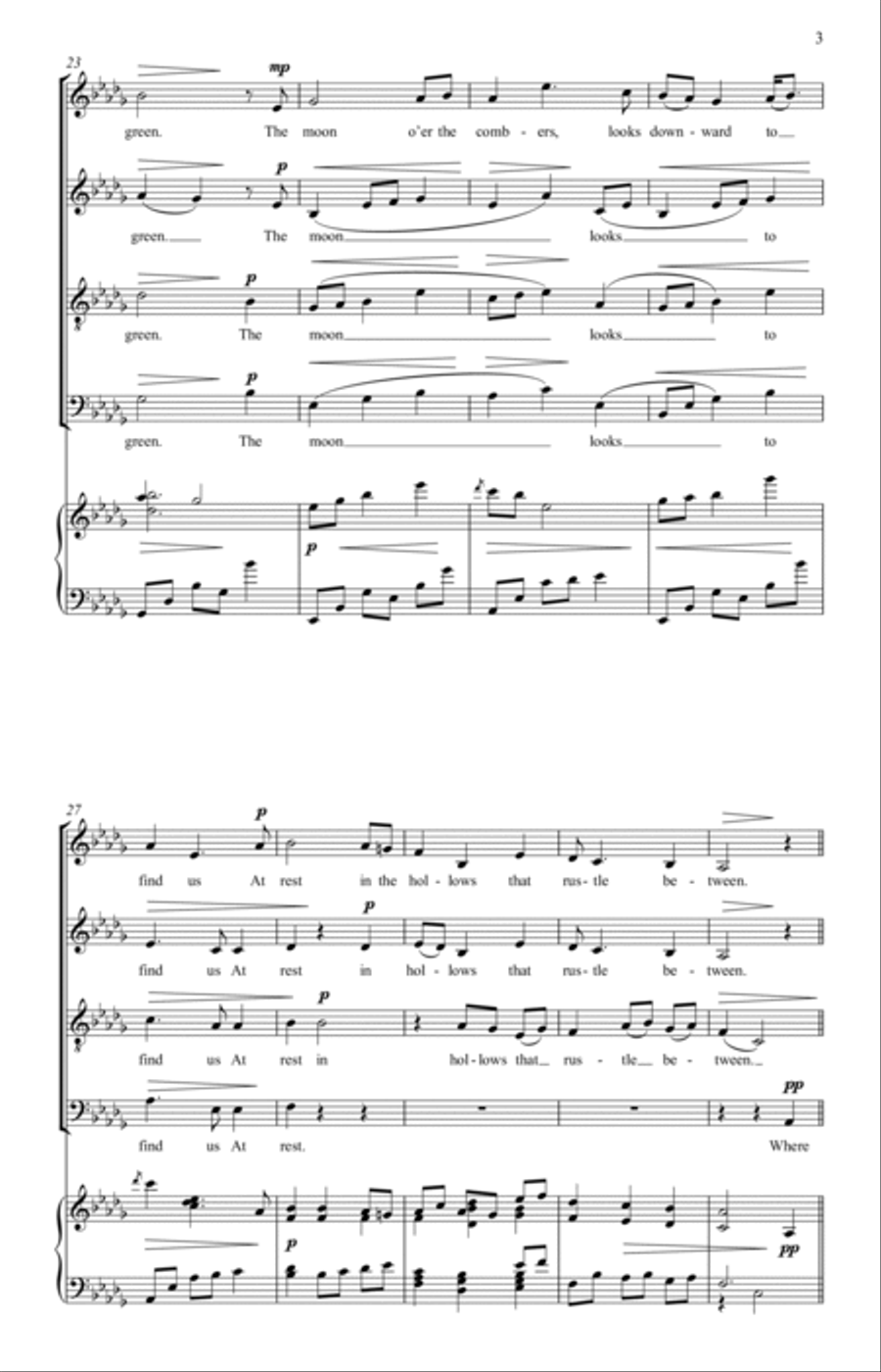 The Seal Lullaby 4-Part scores gallery preview page 3