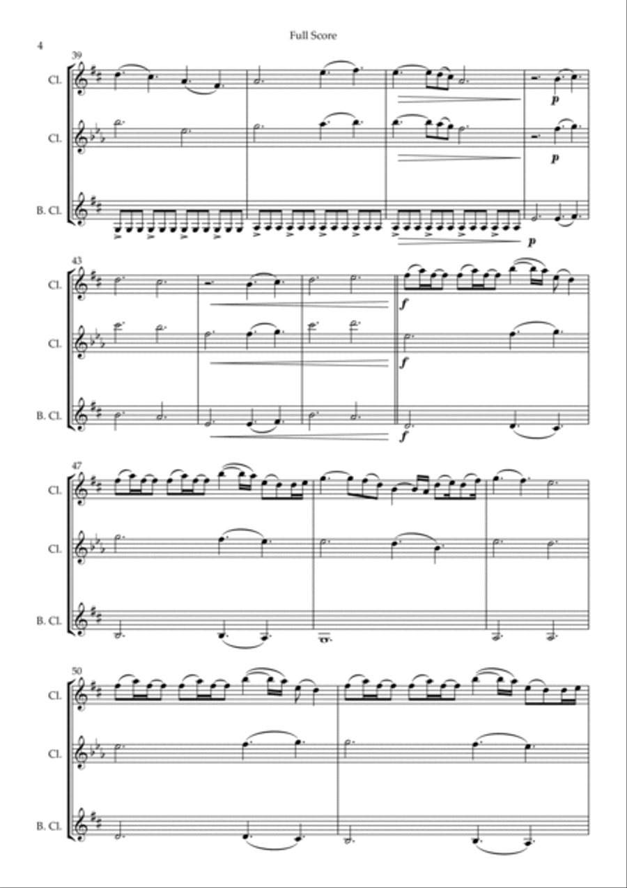 A Thousand Years Clarinet Trio scores gallery preview page 4