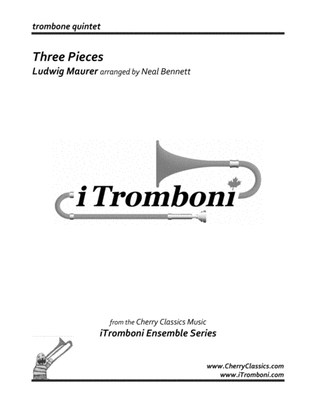 Book cover for Three Pieces for Trombone Quintet