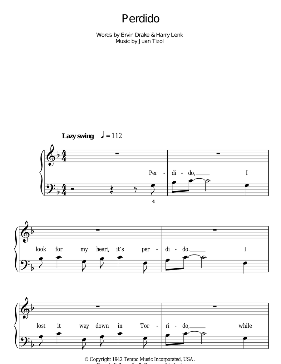 Perdido Voice scores gallery preview page 1
