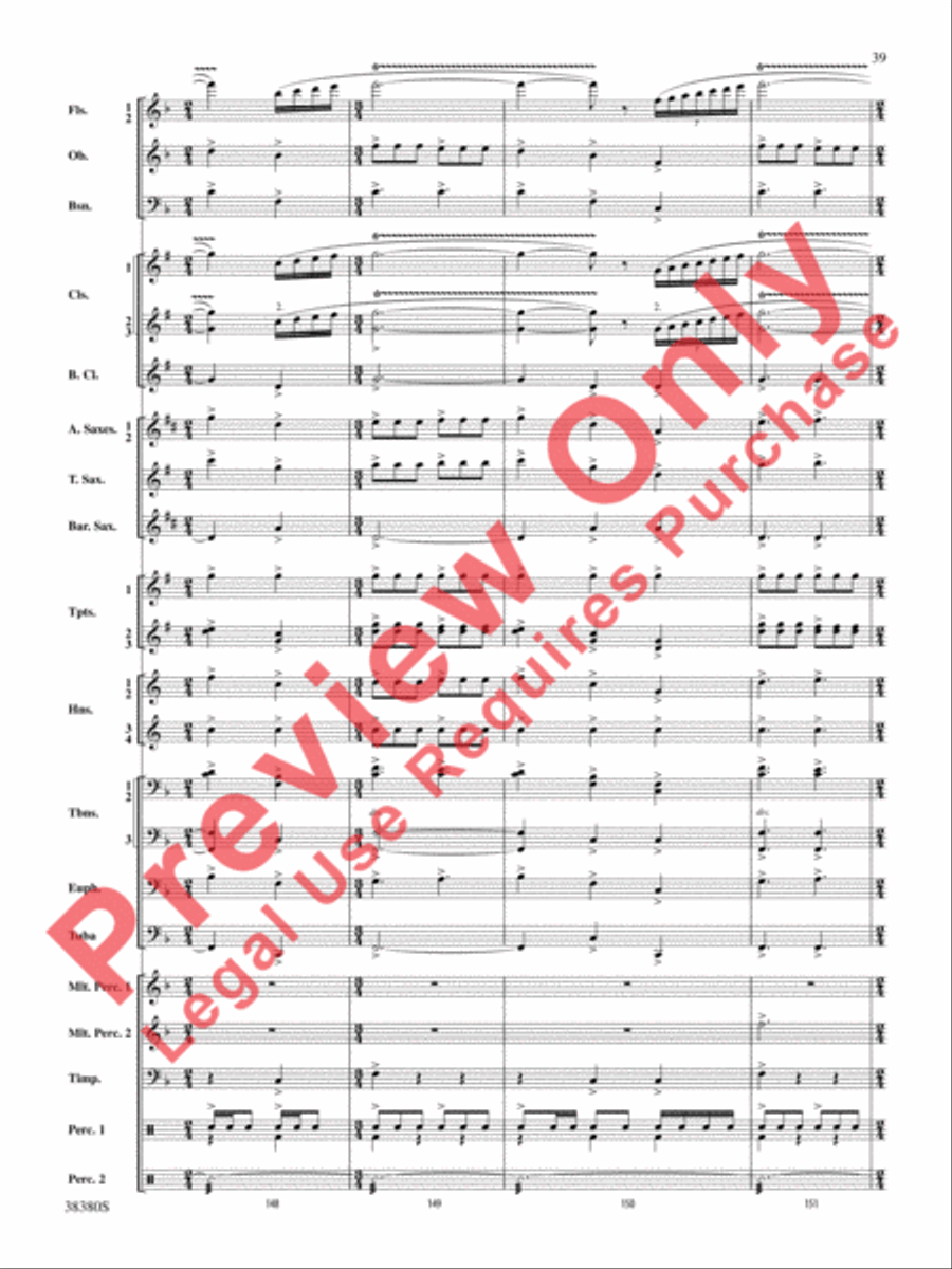 And In the End It Was Earth Concert Band scores gallery preview page 40