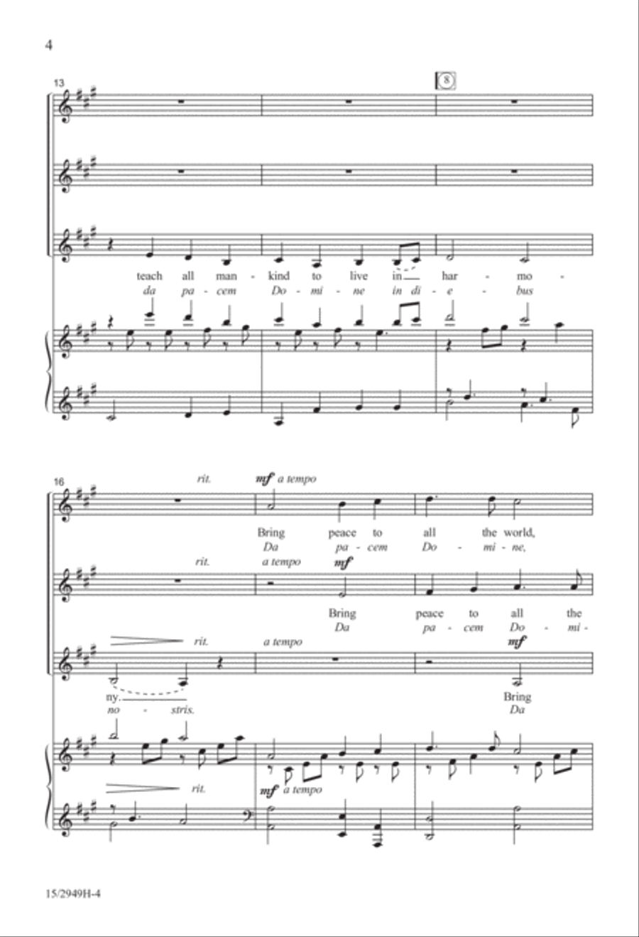 Bring Us Peace SSA scores gallery preview page 4