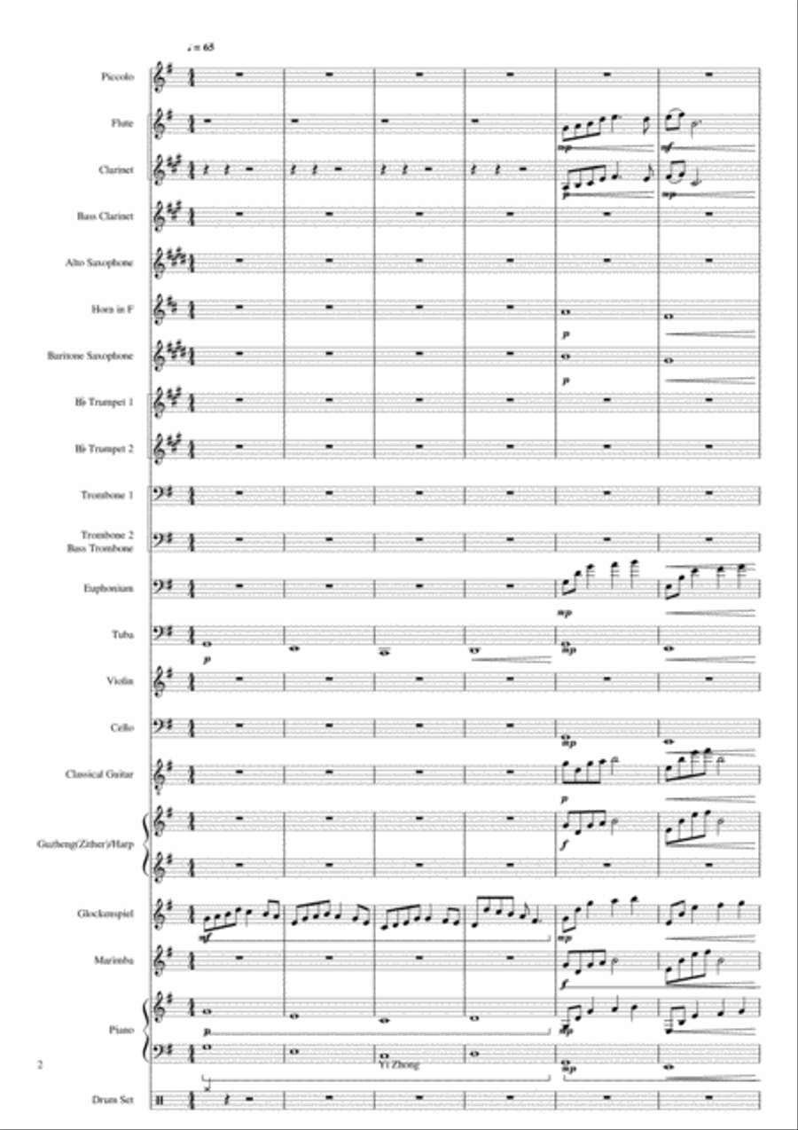 Dream in Foreign Jazz Ensemble scores gallery preview page 2