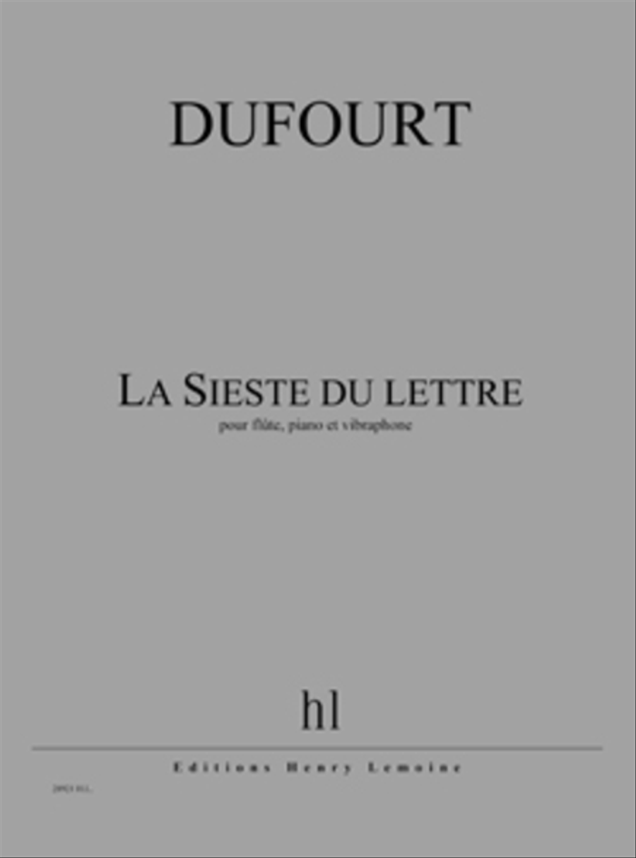 La Sieste du lettre Flute scores gallery preview page 1