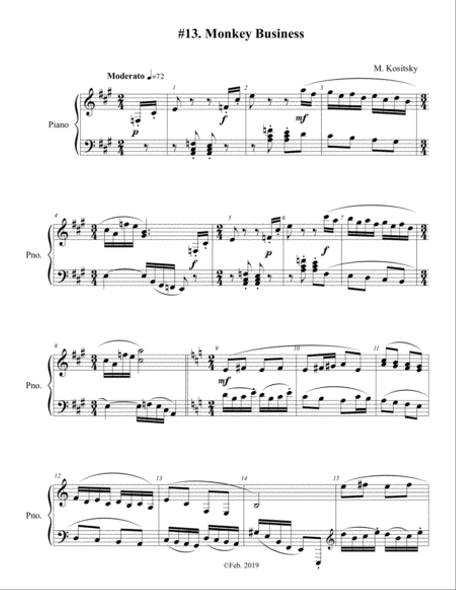 13. Monkey Business Piano Solo scores gallery preview page 2