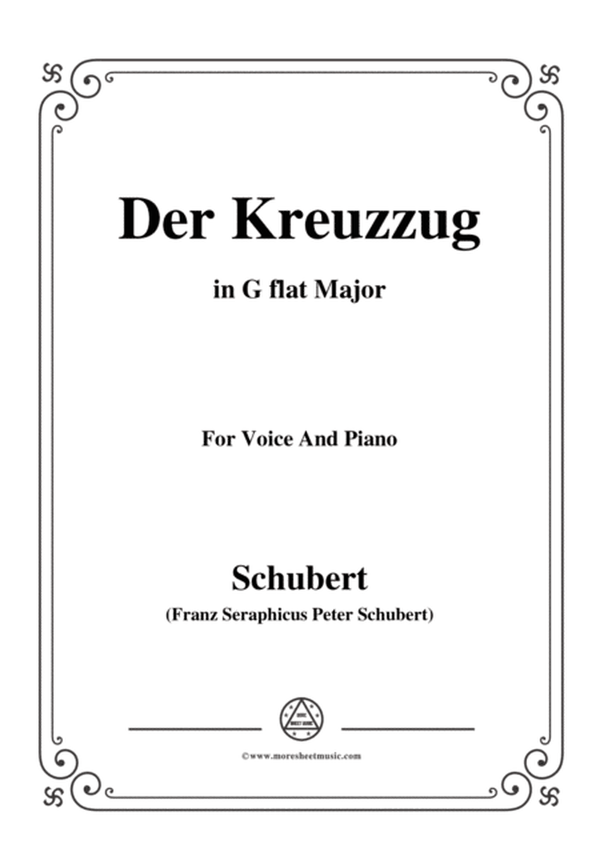 Schubert-Der Kreuzzug,in G flat Major,D.932,for Voice and Piano image number null