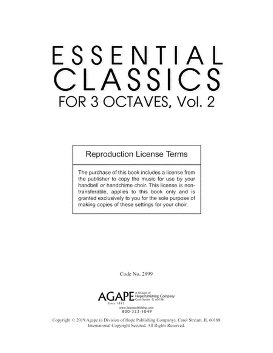 Essential Classics for 3 Octaves, Vol. 2 (Reproducible)-Digital Download image number null