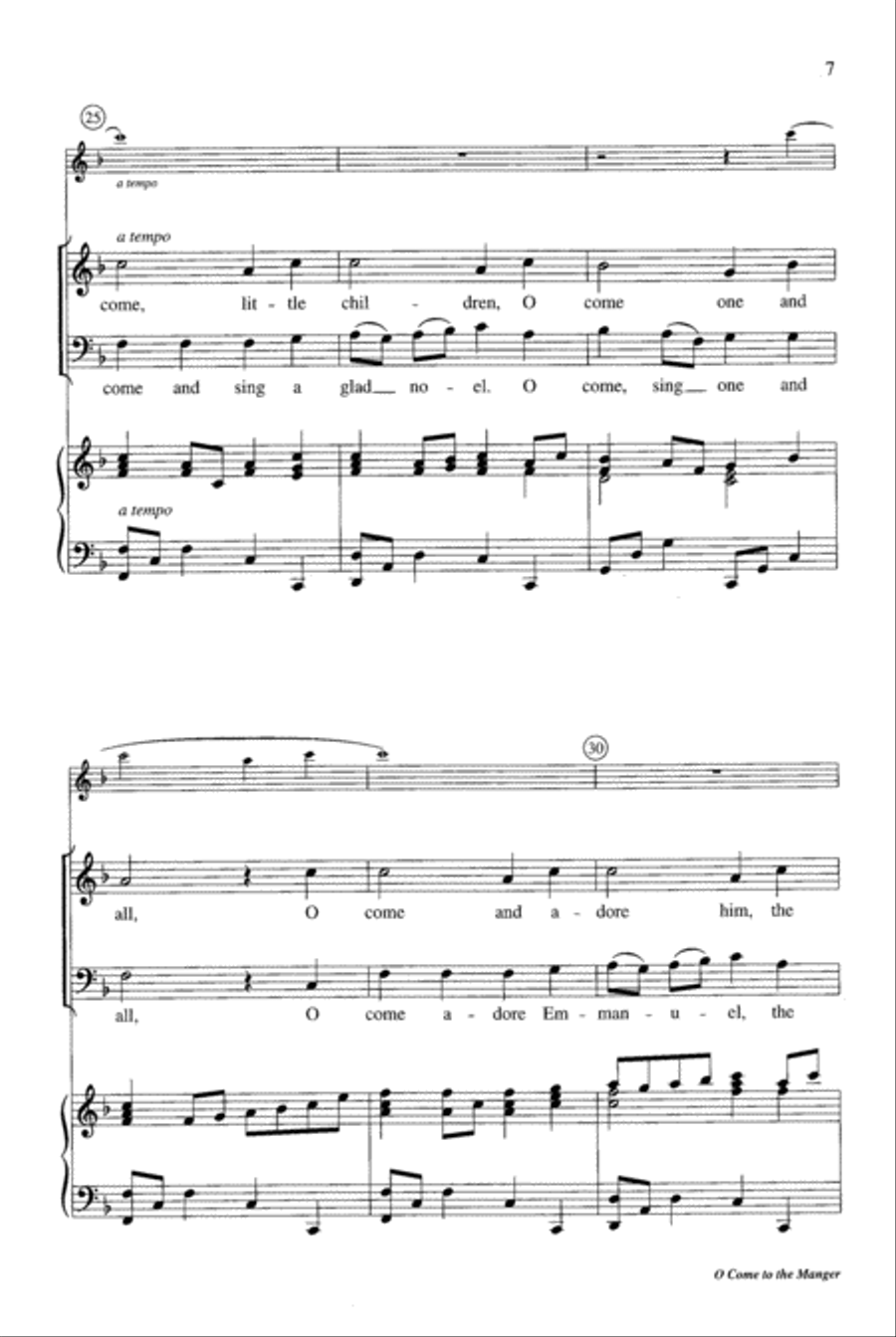 O Come to the Manger Children's Choir scores gallery preview page 7