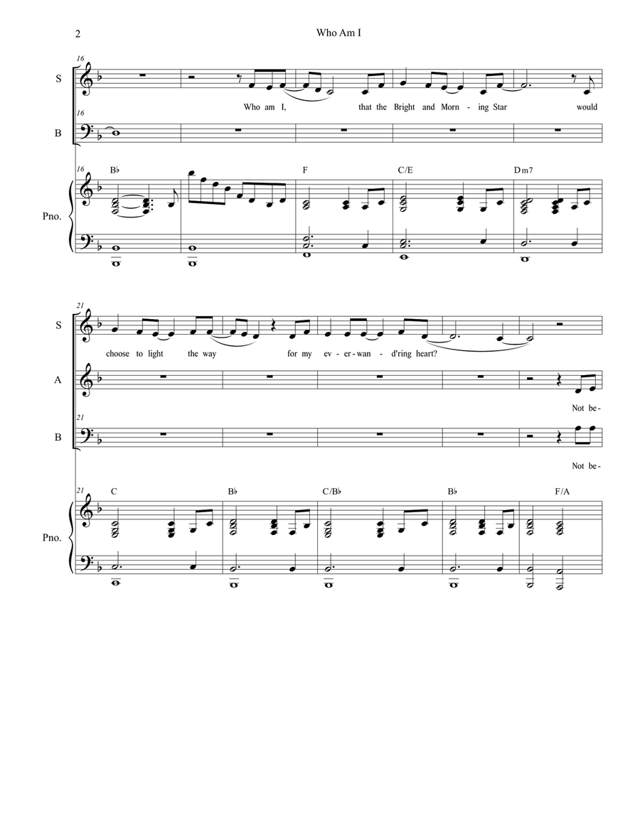 Who Am I 3-Part scores gallery preview page 2