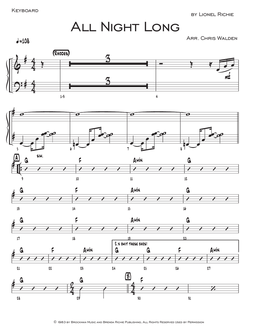 All Night Long (all Night) Small Ensemble scores gallery preview page 5
