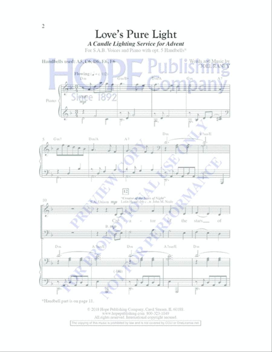 Love's Pure Light 3-Part scores gallery preview page 2
