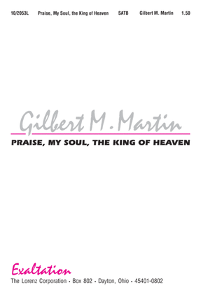 Book cover for Praise my Soul, the King of Heaven