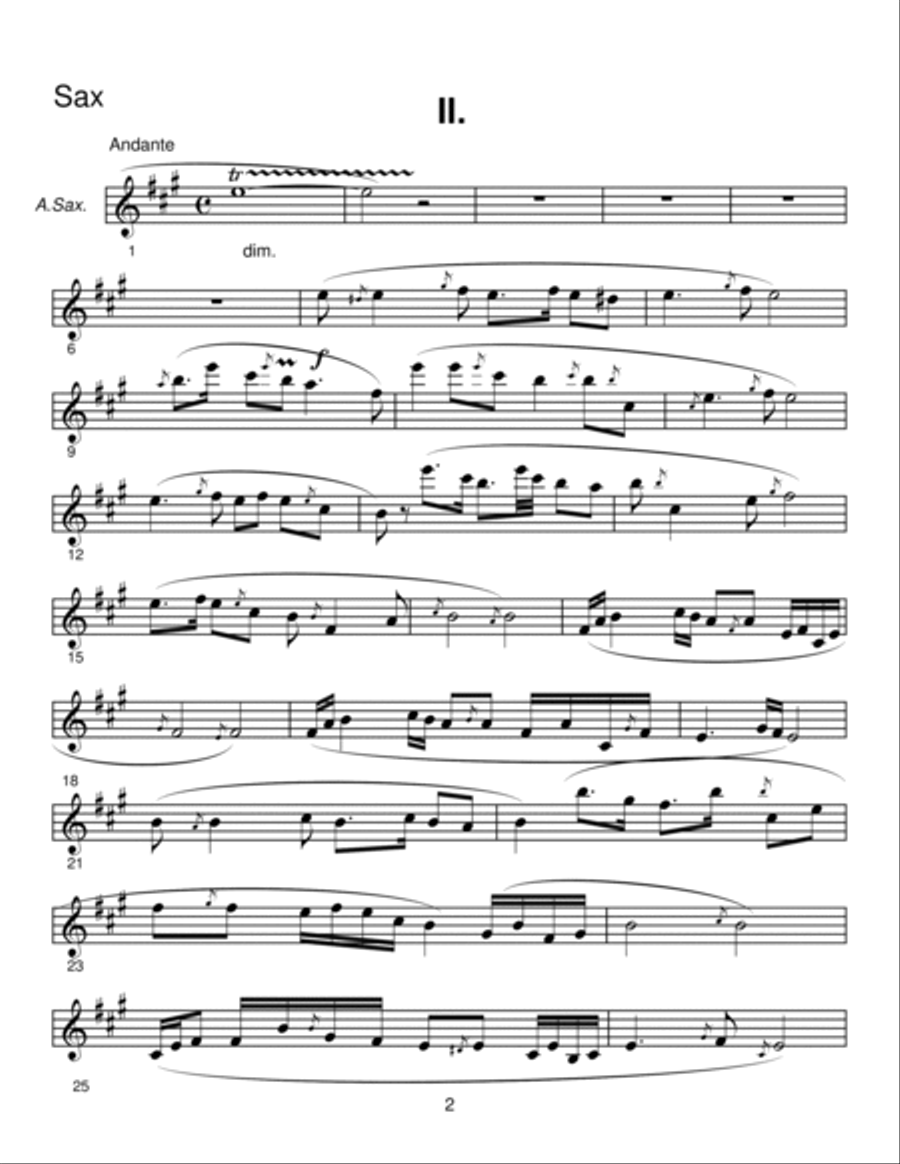 CHINESE RHAPSODY No.3 For Saxophone with different ensembles, Op.46(1988) [solo part] Alto Saxophone scores gallery preview page 5