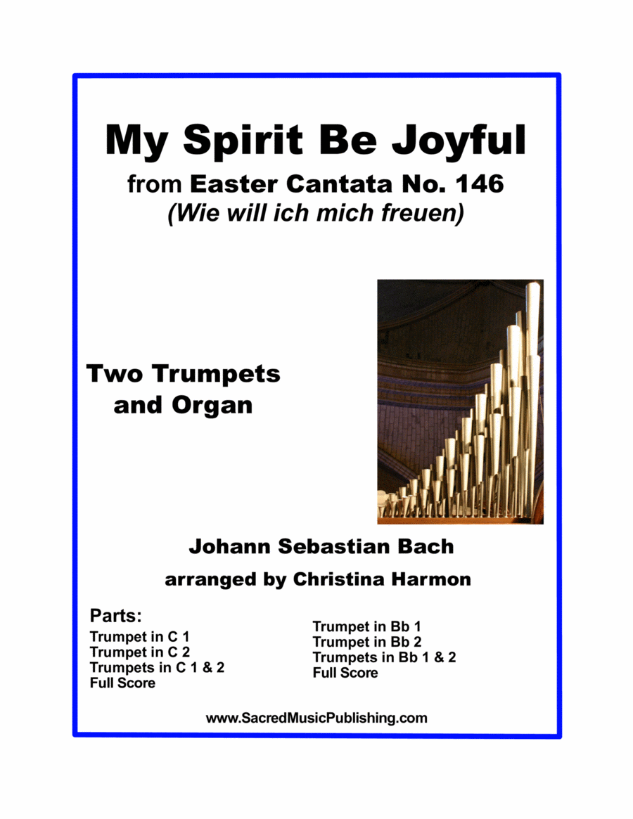 My Spirit Be Joyful - Two Trumpets and Organ Trumpet Duet scores gallery preview page 1