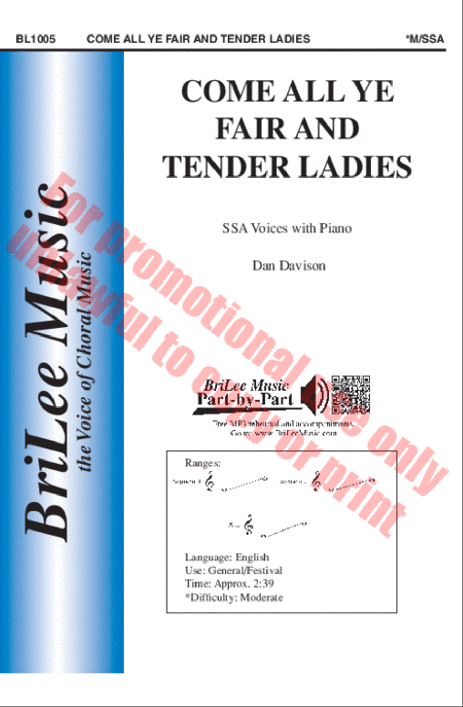 Come All Ye Fair and Tender Ladies SSA scores gallery preview page 2