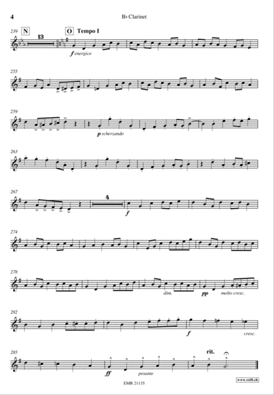 Concerto No. 1 Clarinet Solo scores gallery preview page 5