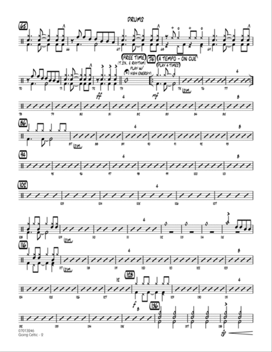 Going Celtic - Drums Drums scores gallery preview page 2