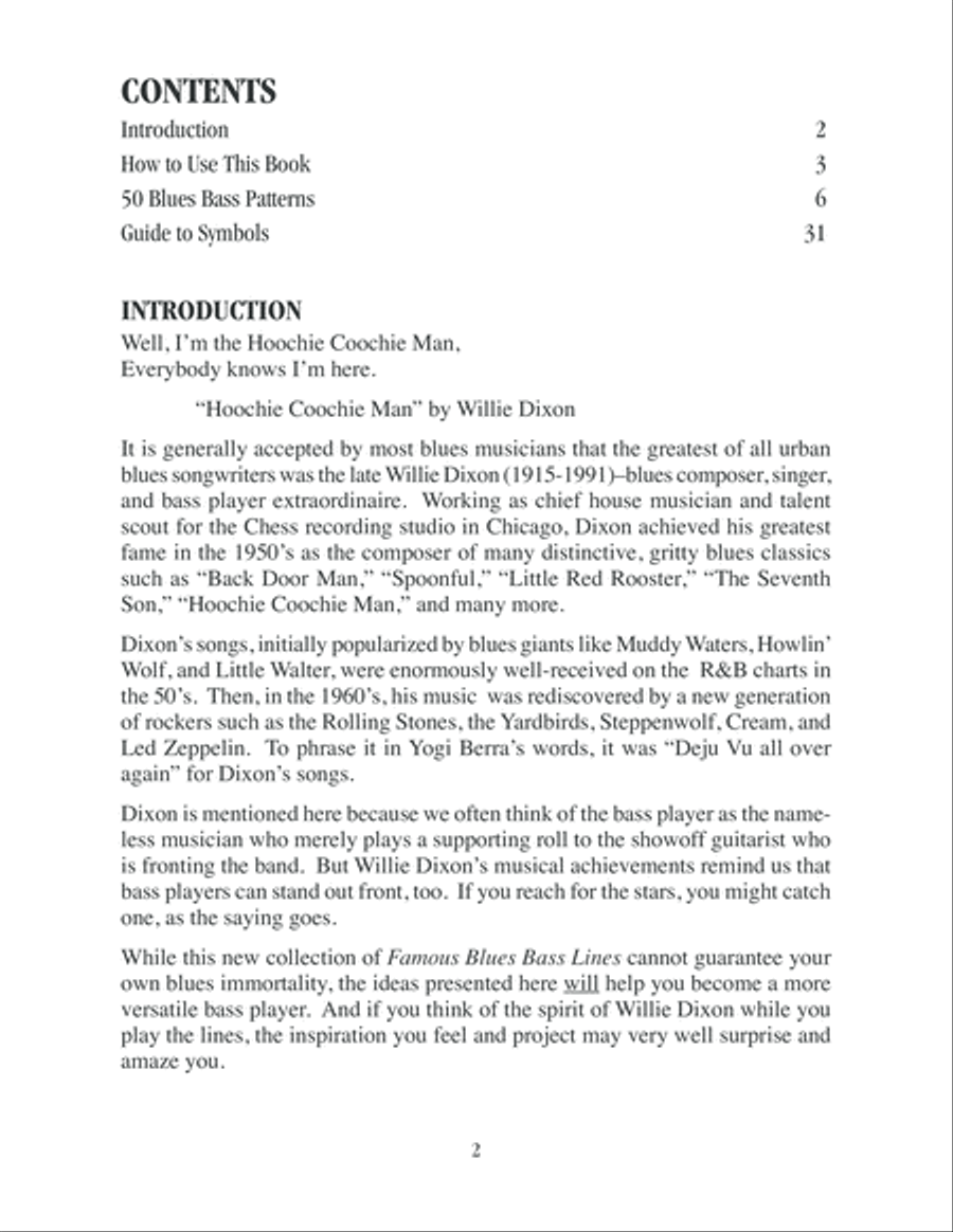 Famous Blues Bass Lines Bass Guitar scores gallery preview page 3