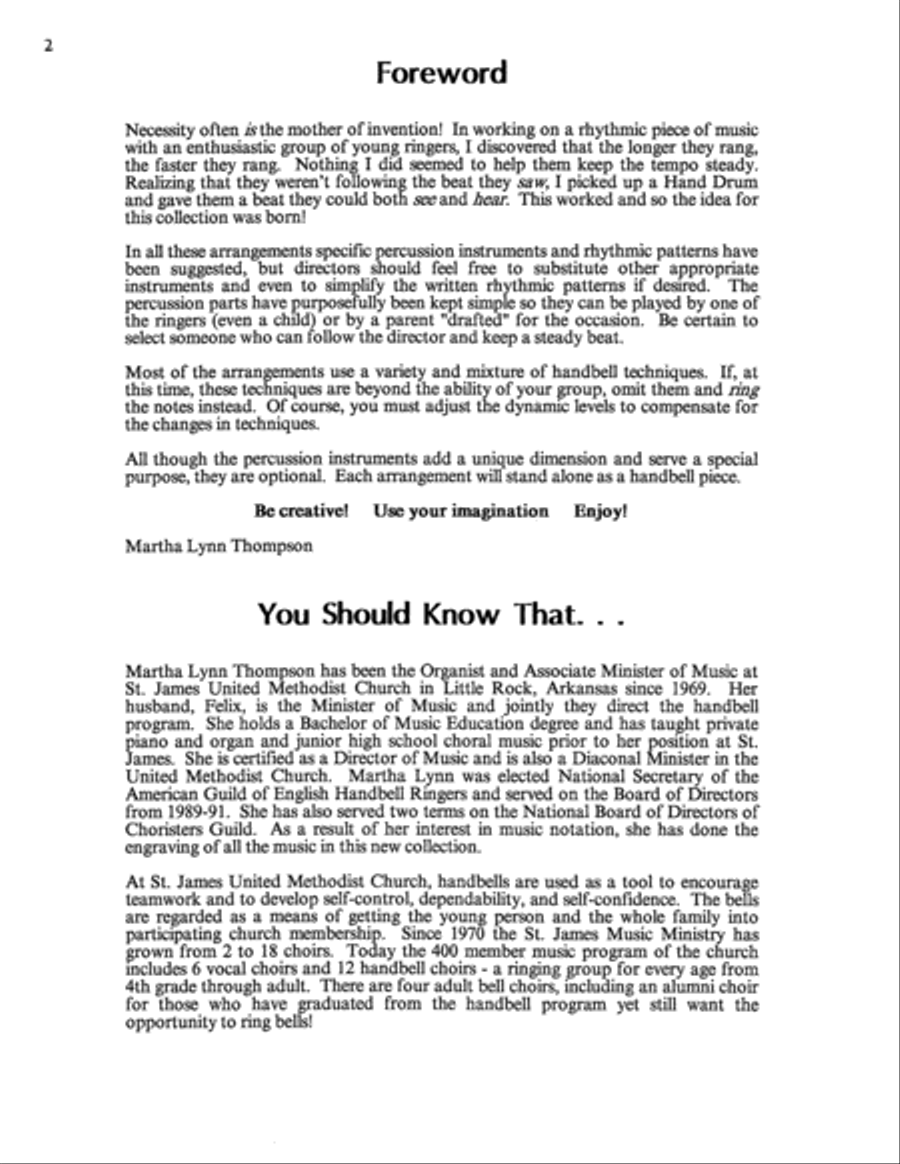 Rhythm and Bells Rhythm and Bells Handbell Choir scores gallery preview page 2