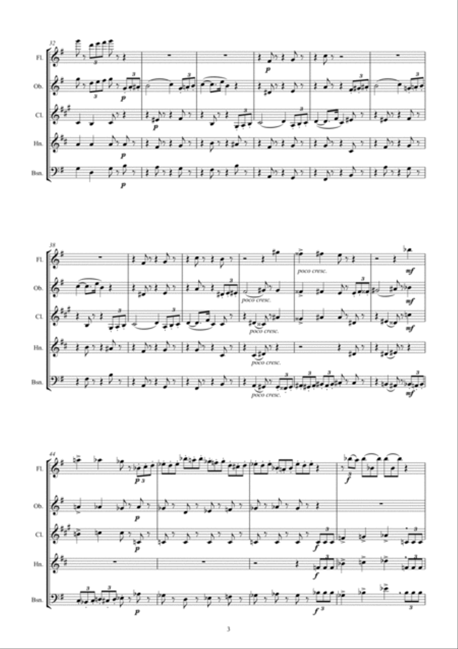 Tchaikovsky: The Seasons Op37 No.9 September (Hunter’s Song) Tchaikovsky: The Seasons Op37 No.9 September (Hunter’s Song) Woodwind Quintet scores gallery preview page 5