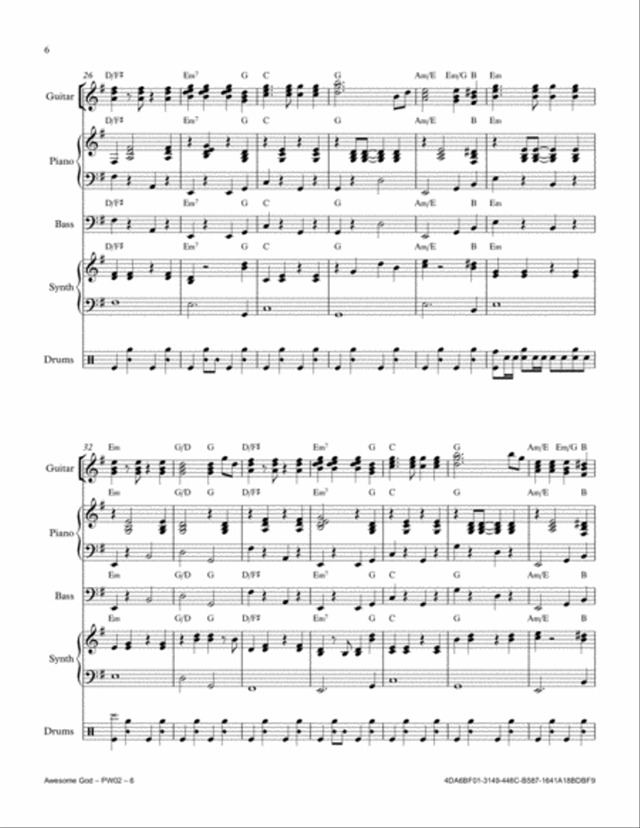 Awesome God Awesome God Small Ensemble scores gallery preview page 6