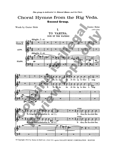 Choral Hymns from the Rig-Veda, Group 2