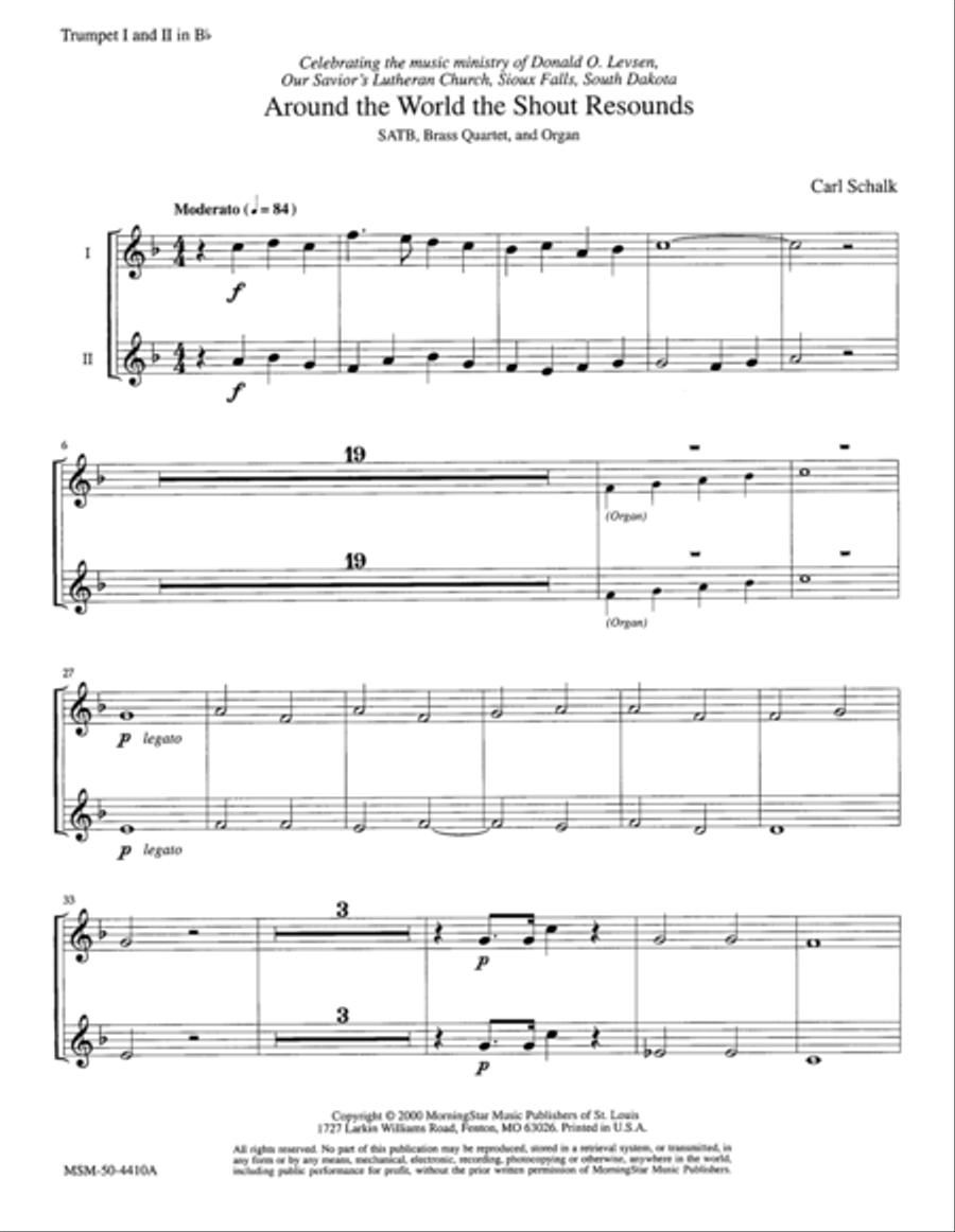 Around the World the Shout Resounds Choir scores gallery preview page 1