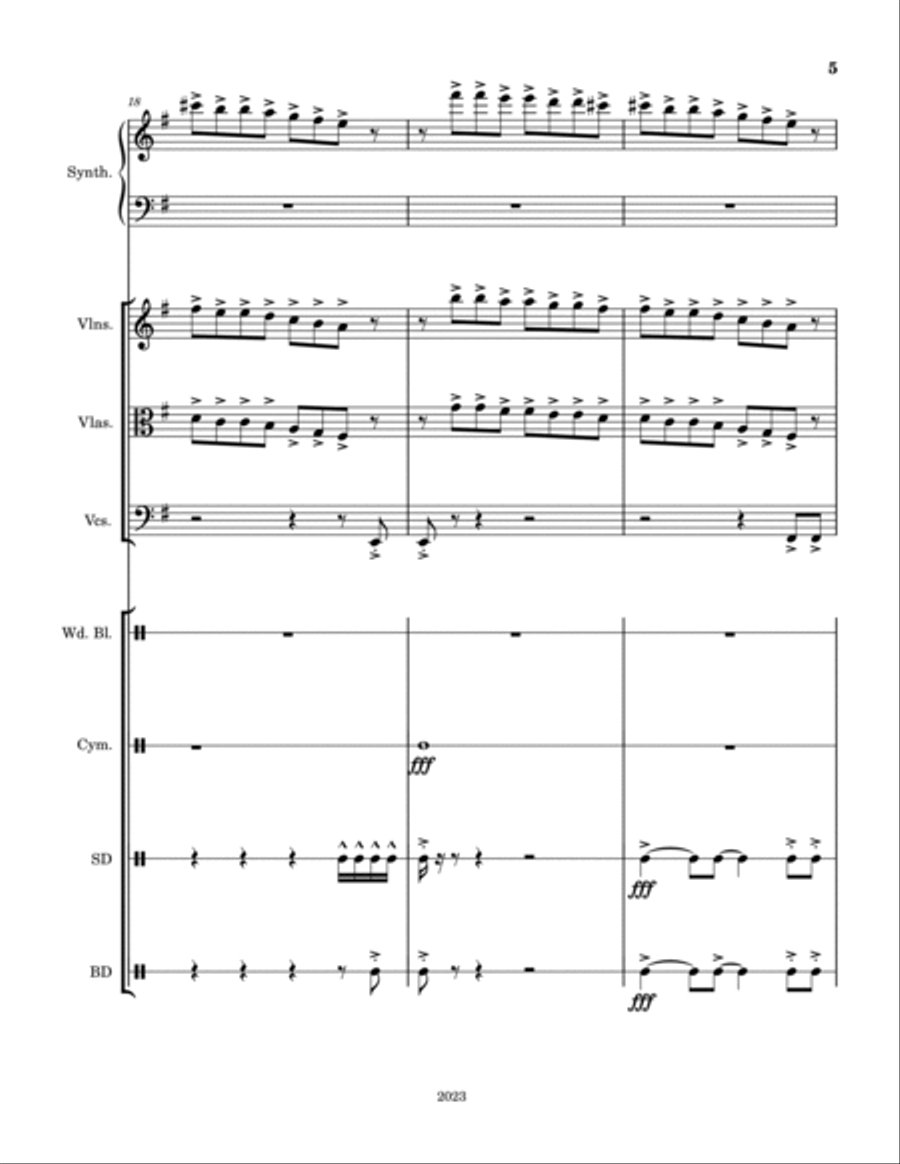 Ian's Theme Concert Band scores gallery preview page 5