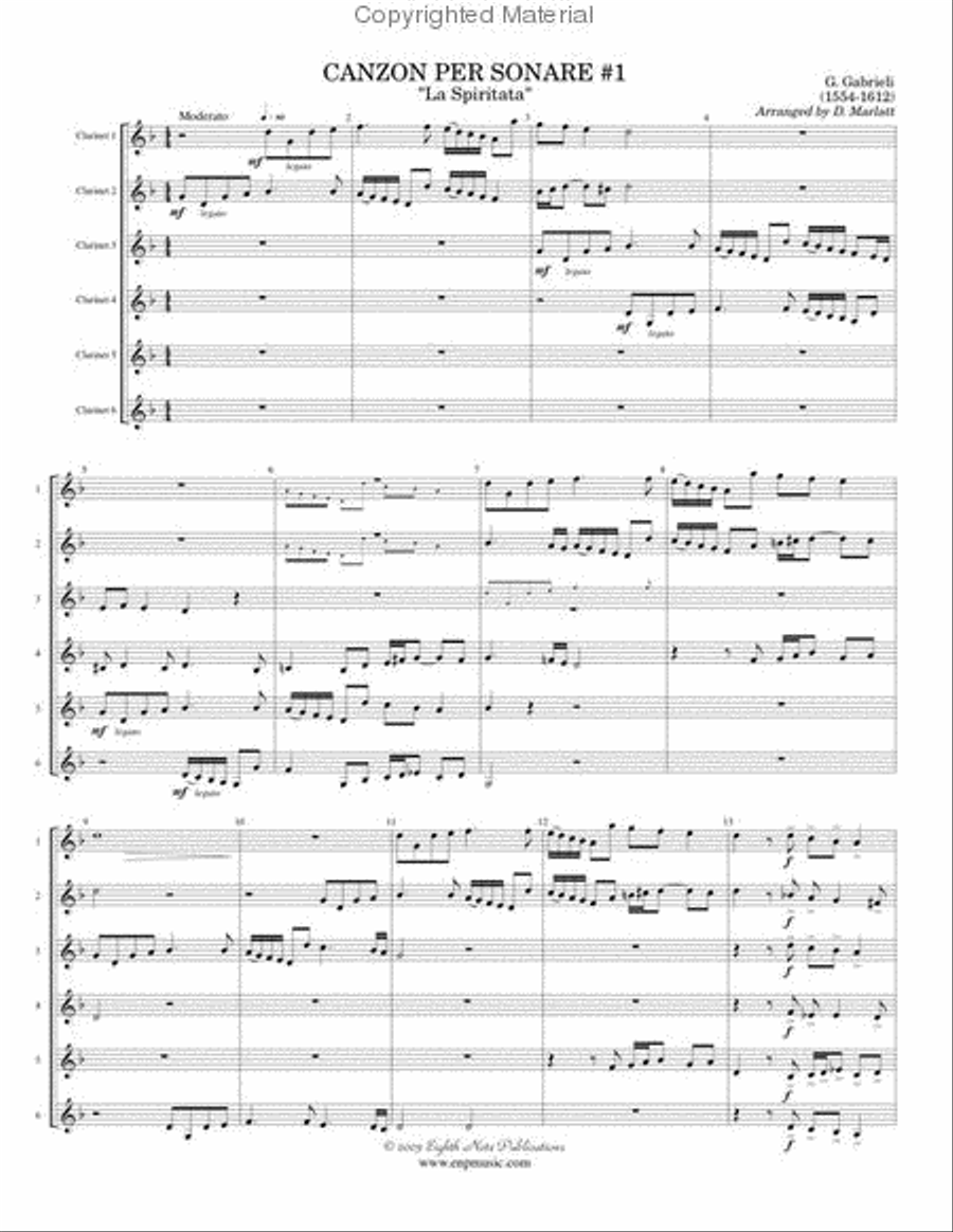 Canzon per Sonare #1 La Spiritata Small Ensemble scores gallery preview page 2
