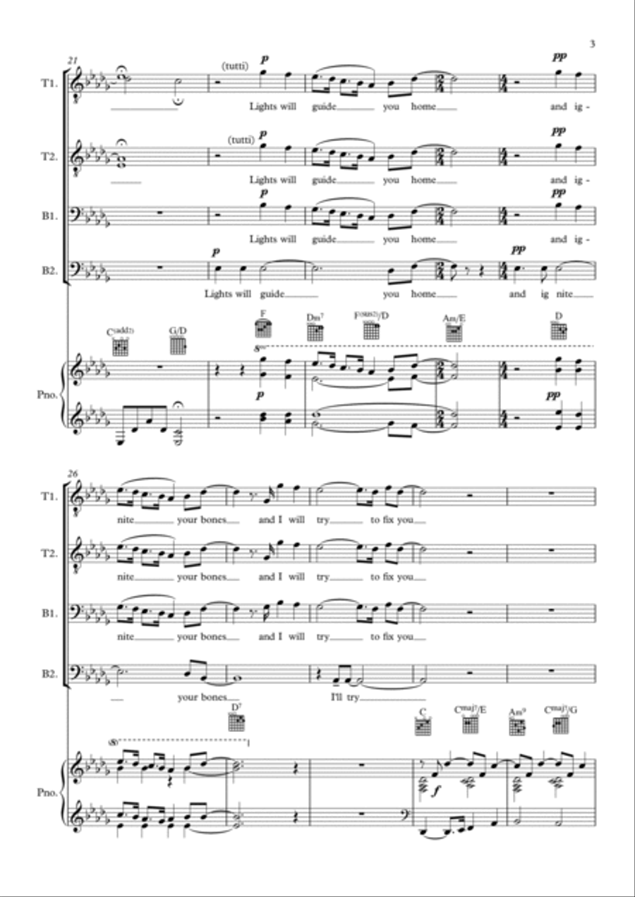Fix You Fix You TTBB scores gallery preview page 3