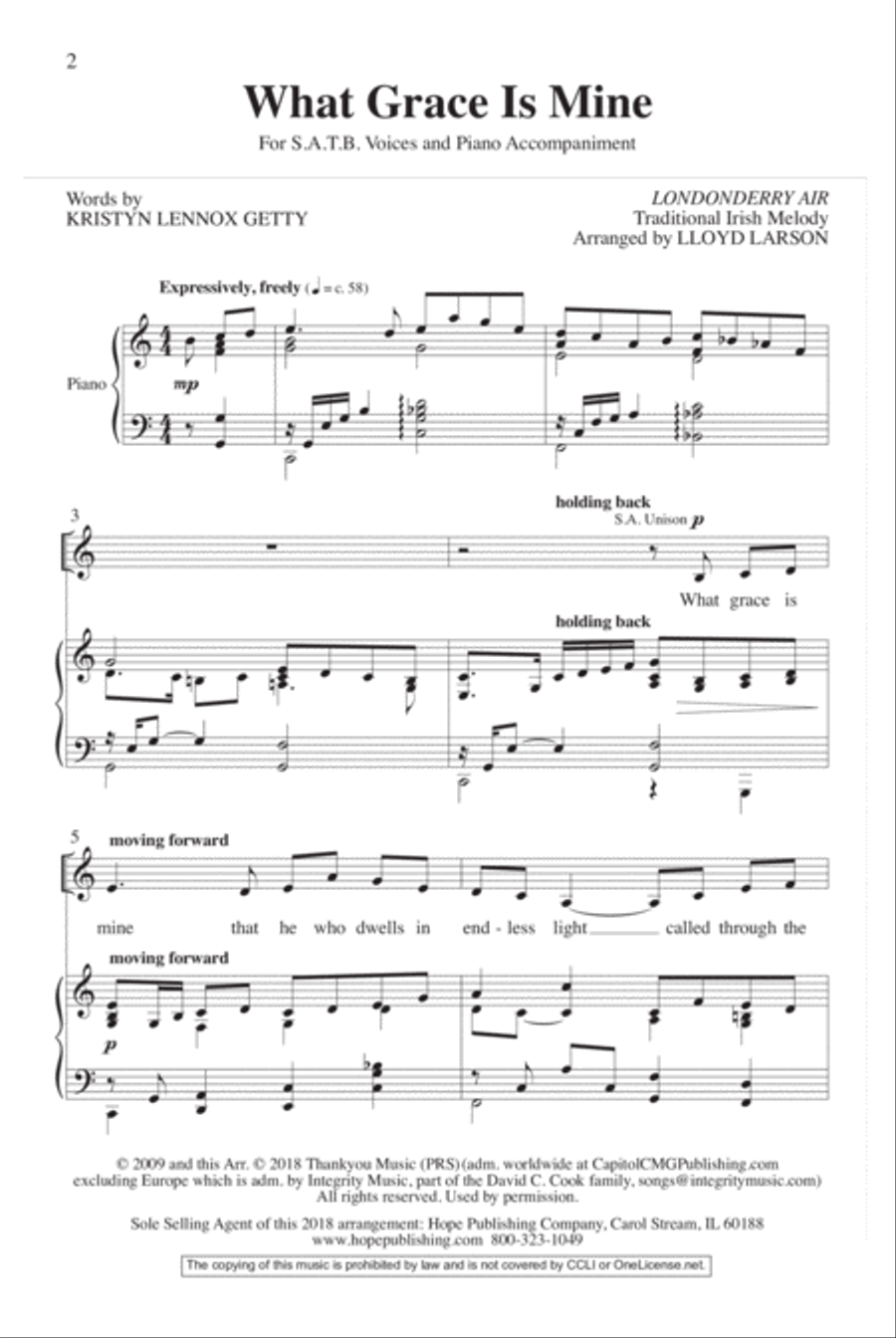 What Grace Is Mine 4-Part scores gallery preview page 2