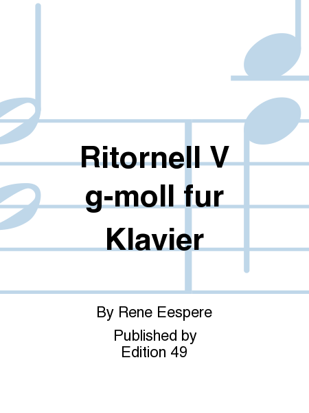 Ritornell V g-moll fur Klavier